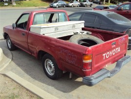1995 TOYOTA PICK UP, 2.4L 5SPEED 2WD, COLOR RED, STK Z15892